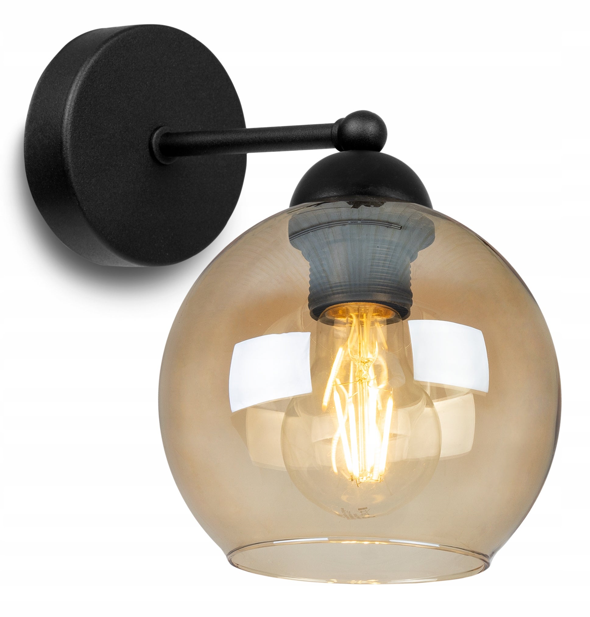 Lampa kinkiet ścienny Haga modern 1xE27 klosz kula miodowa Light Home LH