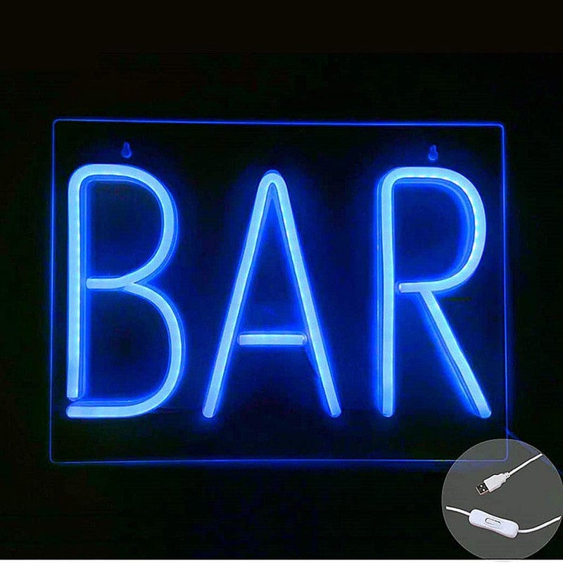 BAR Enseigne Lumineuse, Neon LED de Bar USB Plug-and-Play, Lampe Néon de Bar pour Bars, Enseigne Lumineuse de Décoration de Bar, Décoration murale - 4