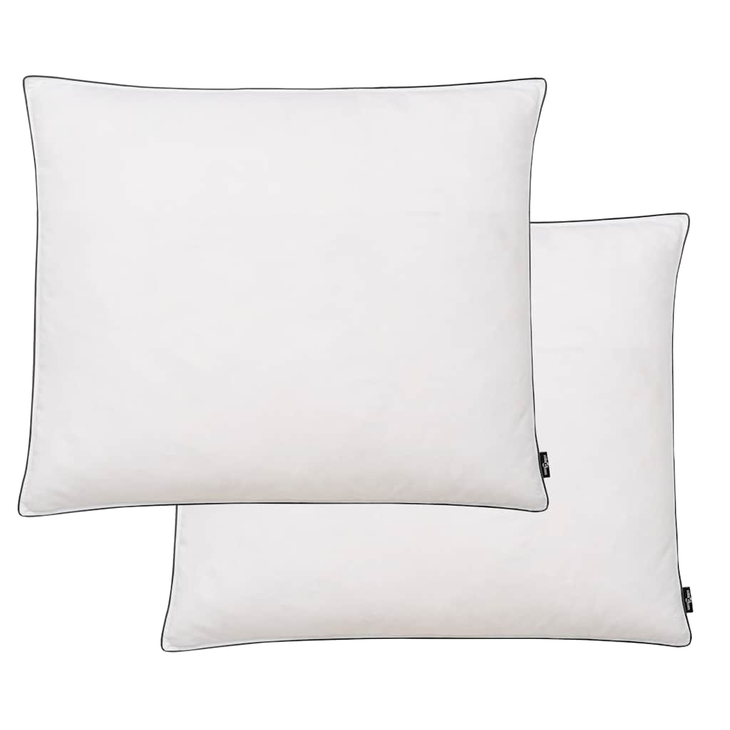 Juego de 2 almohadas relleno de plumón ligero 70 x 60 cm blanco
