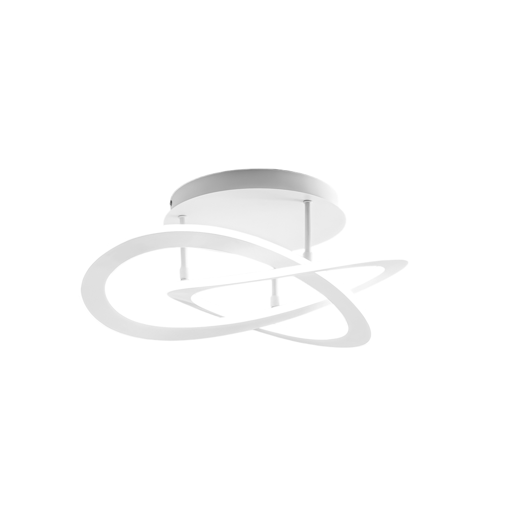 Gea Luce  Plafón Led Moderno Yara 50W Regulable 4000K Luz Cálida, Diseño Aro De Aluminio 70X17cm, 2400Lm, Led Integrado Ip20 Blanco Aluminio, Leroy Merlin