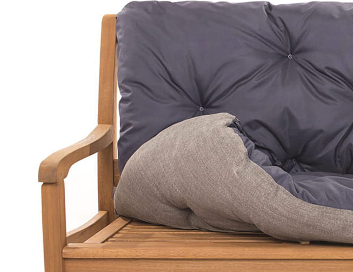 Coussin pour banc de jardin 120x50x40cm, coussin de banc de jardin Bleu, coussin de jardin, coussin de banc extérieur, coussin de balançoire - 7