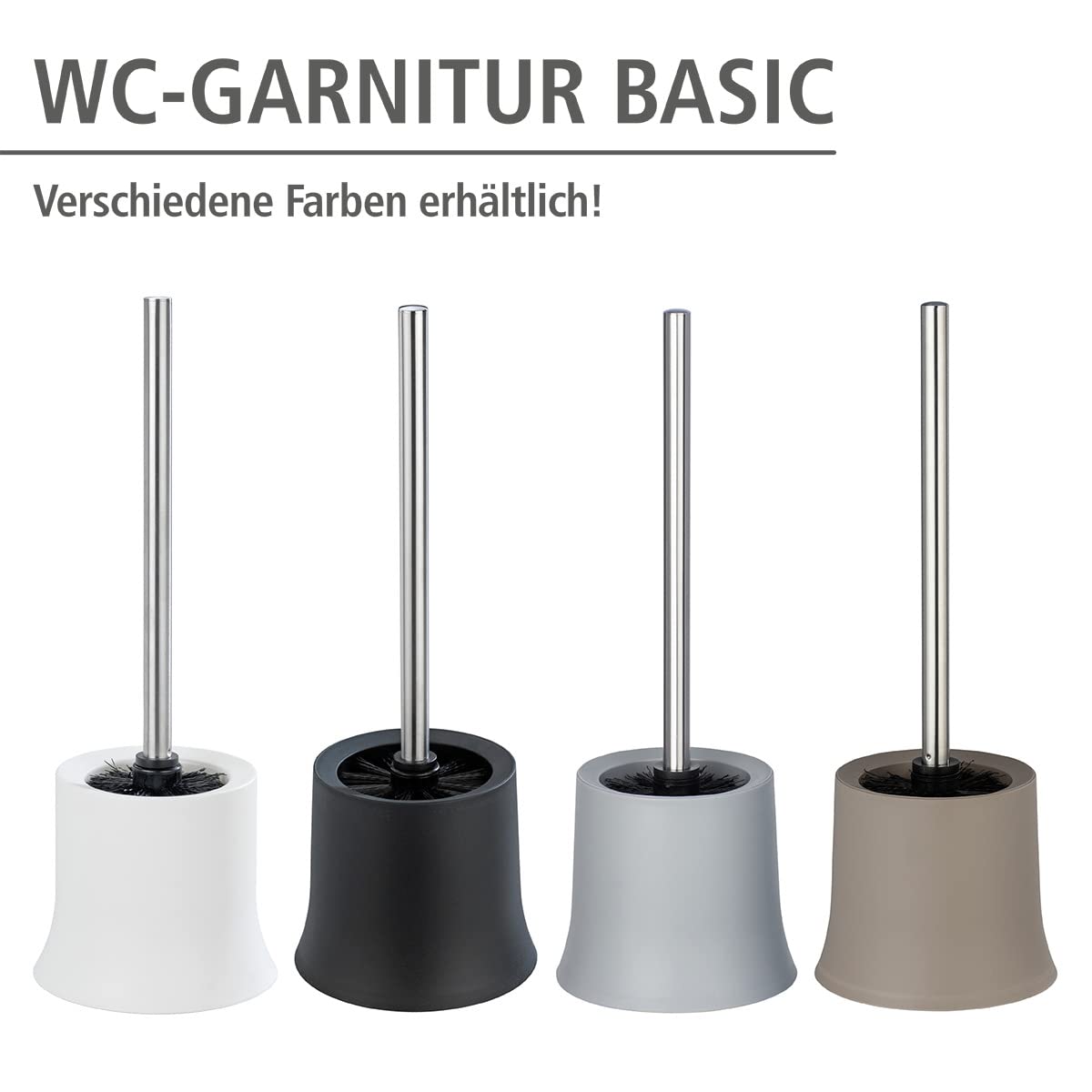 Bac à brosse BASIC BLANC + brosse WC, WENKO, WENKO - 6