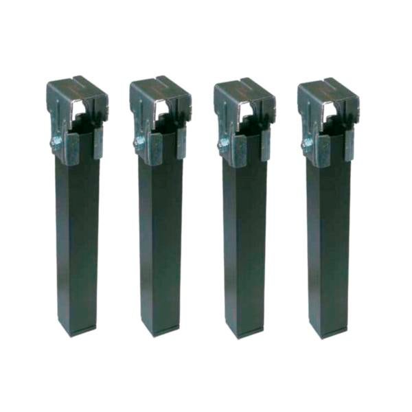 Pieds Métalliques Carrés Pour Sommier - Lot De 4, Hauteur 26 Cm, Fixation Facile Sans Outil