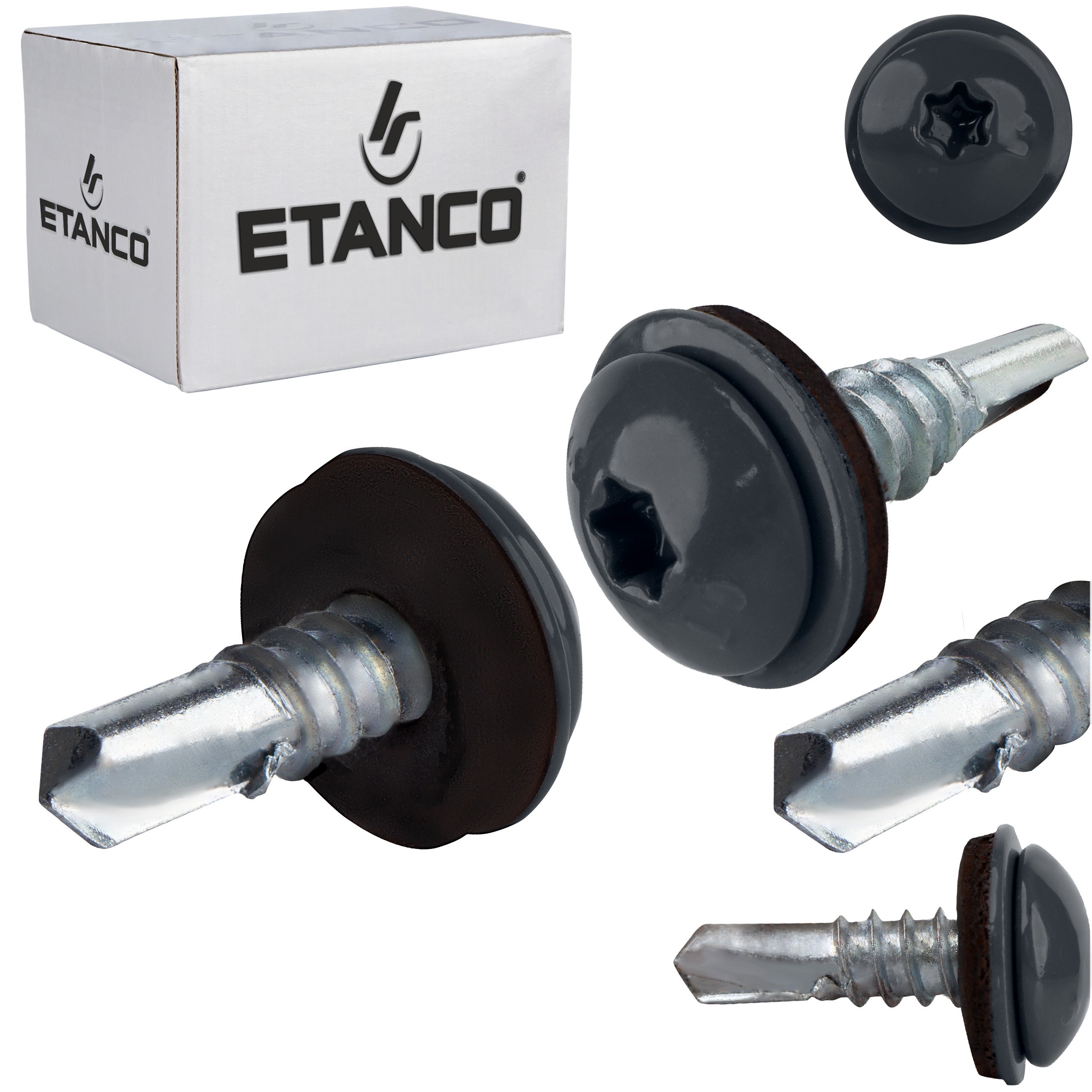 Wkręty samowiercące do metalu Etanco GT5 PH 5,5x19 mm RAL 7016 250szt