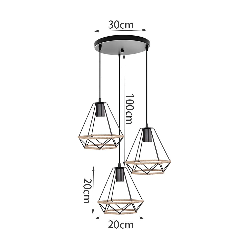 Lampada da Soffitto Interno Industriale Moderno Lampadario Gabbia
