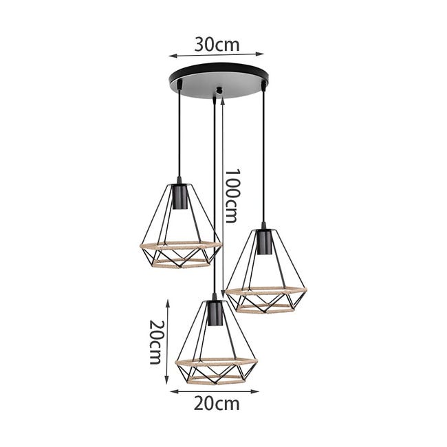 Lampada da Soffitto Interno Industriale Moderno Lampadario Gabbia Lampada da Soffitto Interno Industriale Moderno Lampadario Gabbia