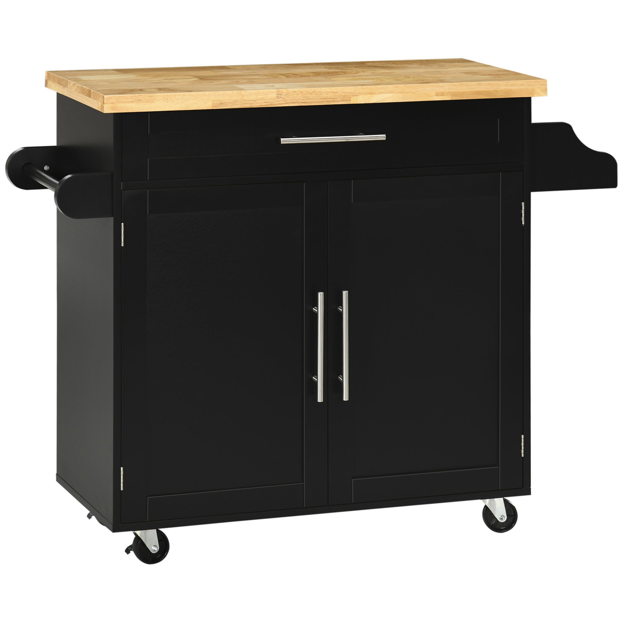 Essenza  Carro Cocina 109X40x89cm Armario Cajón Estante Regulable Ruedas Negro , Leroy Merlin