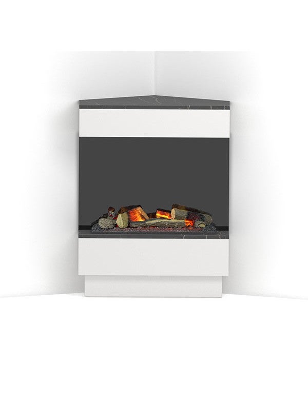 TARAVO - Chimenea eléctrica esquinera independiente por suelo LED ...