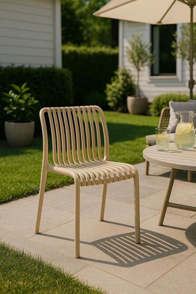 Silla Somer - Silla de jardín moderna y cómoda - Color Beige