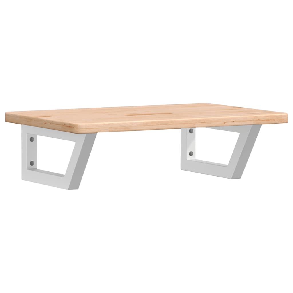 Maison Exclusive - Ripiano a Parete per Lavabo in Acciaio e Massello di Rovere - 2