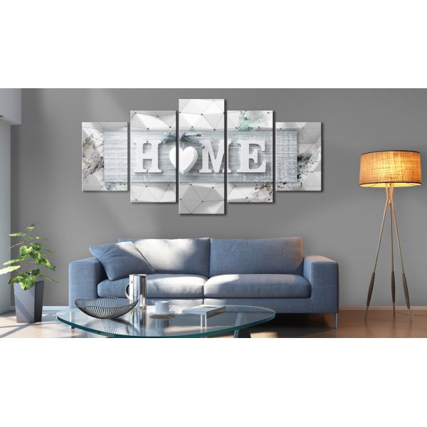 Tableau Vintage Home: Melody of Modernity 200x100 cm - 2