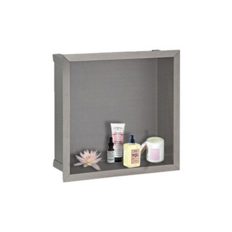 Nicho Pared Nicho empotrado en pared de acero inoxidable - 20 x 30 x 15 cm | Leroy ...