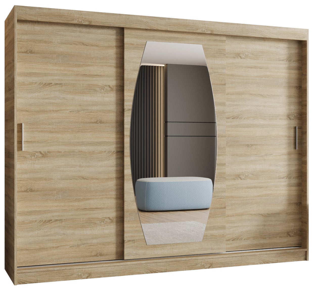 Szafa przesuwna garderoba ROSSA 250 x 62 x 200 cm Sonoma