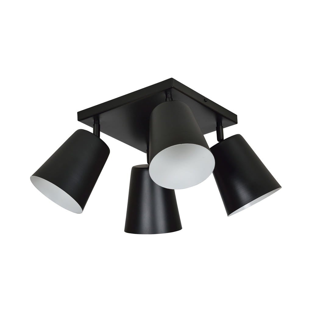 Lampa wisząca PRISM czarno-biała 4xE27x15W metal wym:30x60x60cm IP20 Emibig