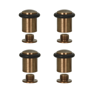 SOTECH Lot De 2 Butoirs De Porte STOPPER Montage Au Sol ( 36 Mm, Hauteur 32 Mm, Acier, Laqué époxy Noir Mat) Butoir De Porte - Bricolage