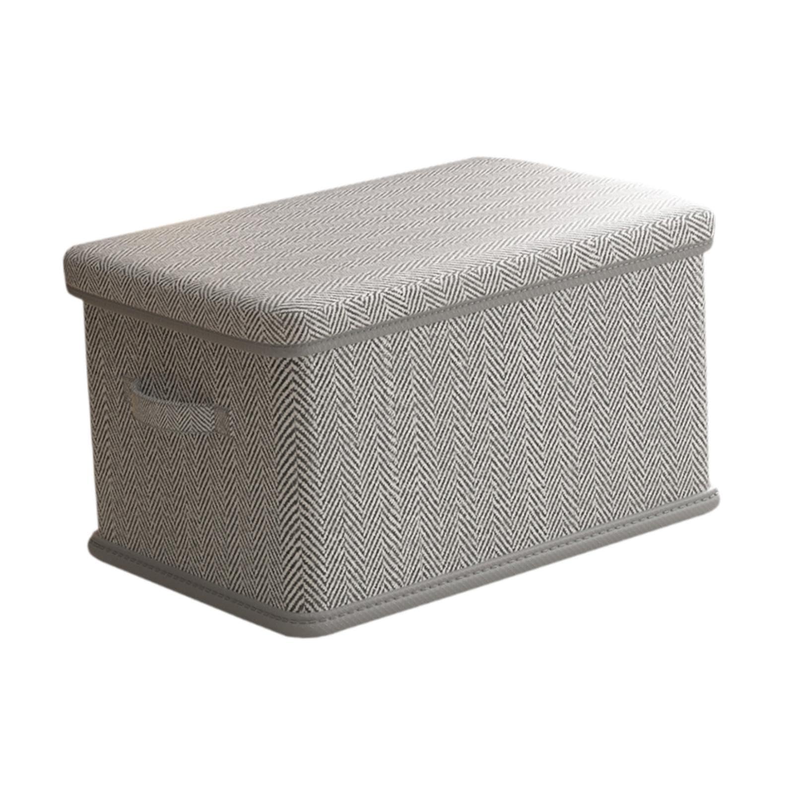 Grande boîte de rangement pliable avec couvercle (50 x 40 x 33 cm) – Boîte en tissu lavable et résistante pour l'organisation de la maison - 7