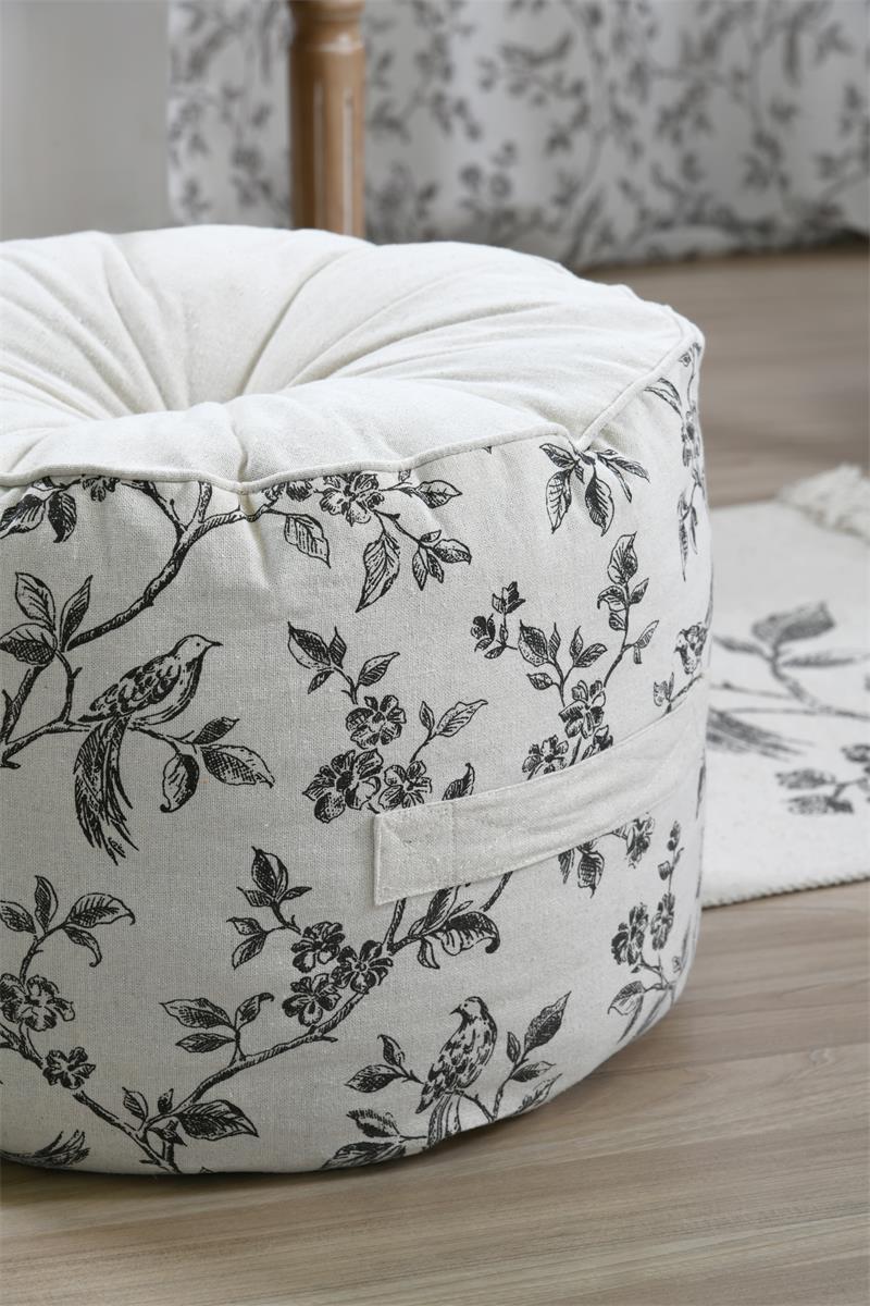 Pouf en coton CLARINE, Ø 40 cm, STOF - 2