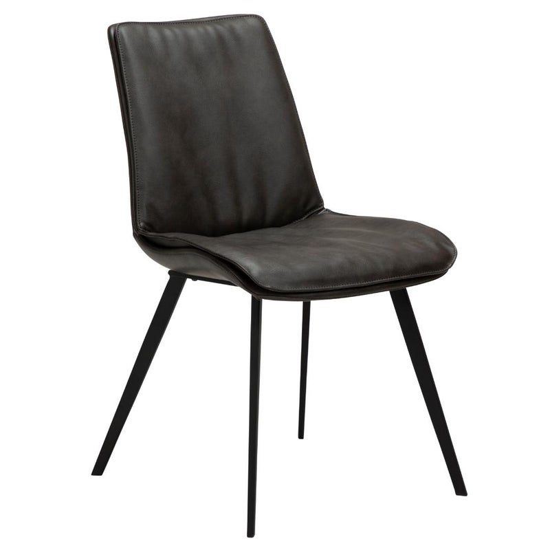 Fierce Dan-Form krzesło stołowe PU skóra sztuczna szara.