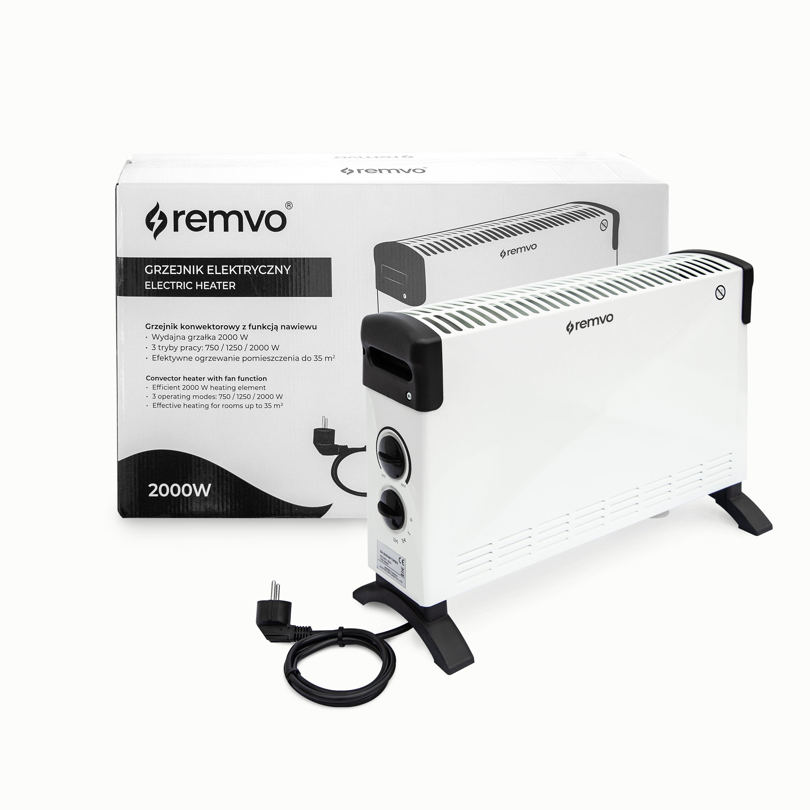 Grzejnik konwektorowy Remvo RMCH 2000W