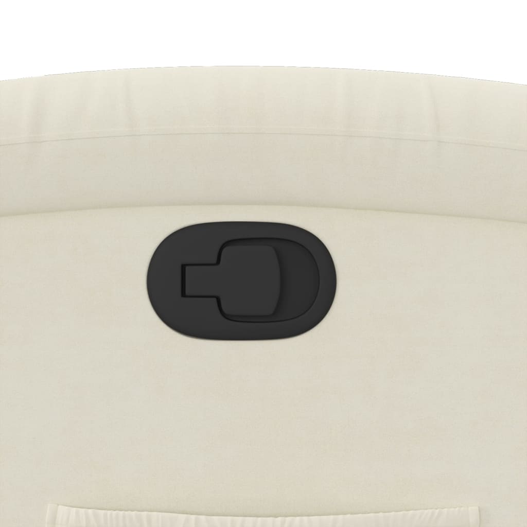 Fauteuil inclinable Crème Velours - 9