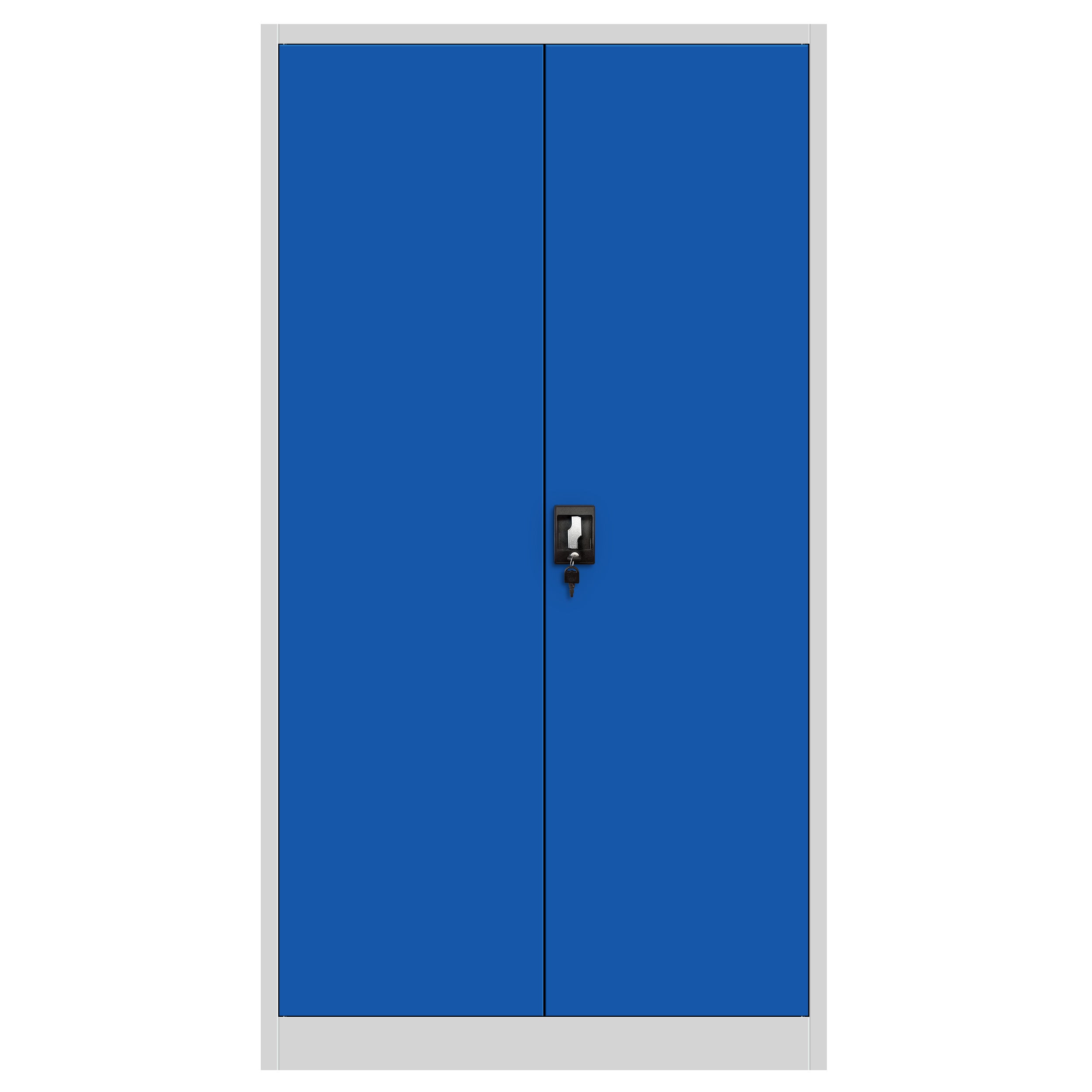 Armoire de Bureau de Rangement Métallique 4 étagères réglables 195 cm x 90 cm x 40 cm Gris-Bleu - 3