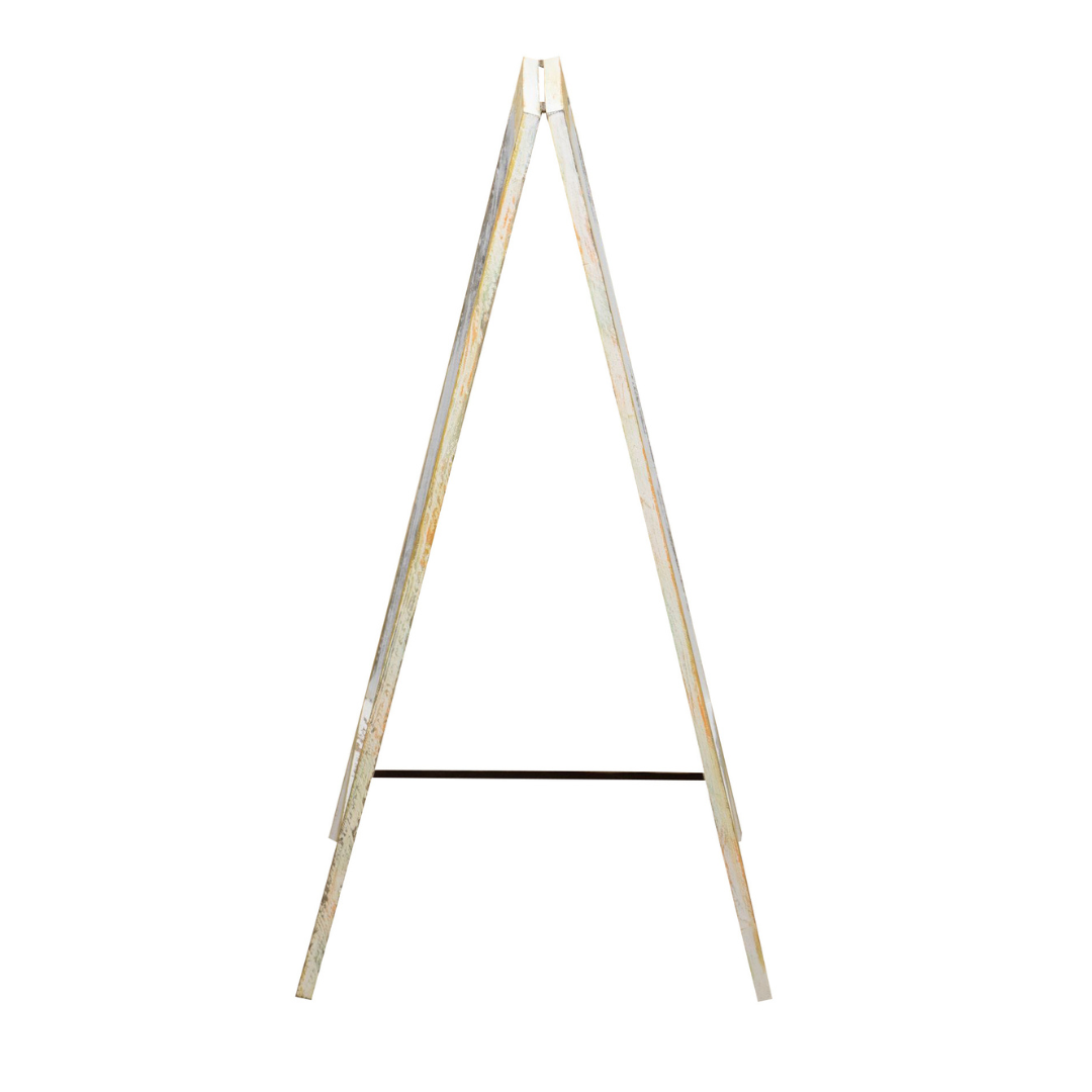 BISCOTTINI Chevalet Stop-Trottoir Double Face en Bois 99x50 cm - Ardoise Publicitaire pour Restaurant et Bar, Finition Antique Vieillie - 5