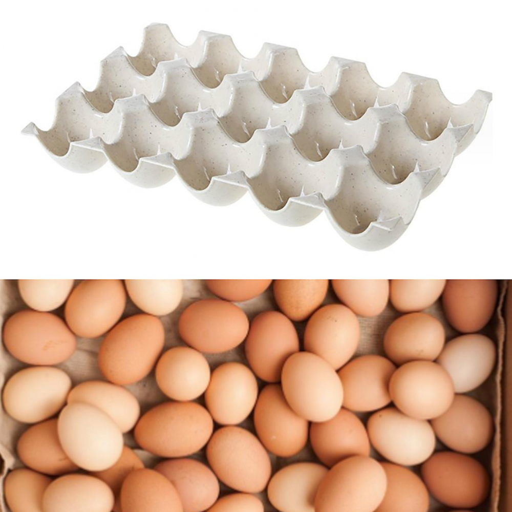 Boîte de rangement pour œufs pour réfrigérateur de cuisine, gain de place, 3 rangées, conservation fraîche, multi-usages - 3