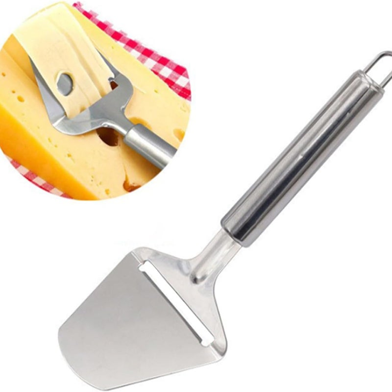 Tarka do sera o regulowanej grubości - skrobak do sera - stal nierdzewna - 1 sztuka - srebrny