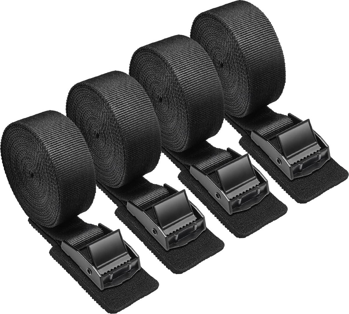 Lot De 4 Sangles D'arrimage 2 Mètres - Charge Max 250 Kg Pour Valises, Moto, Remorque - 2