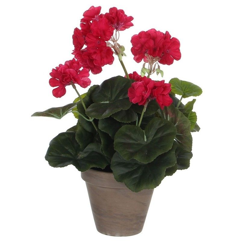 Sztuczna pelargonia w doniczce, MICA DECORATIONS, wys. 34 cm - 6