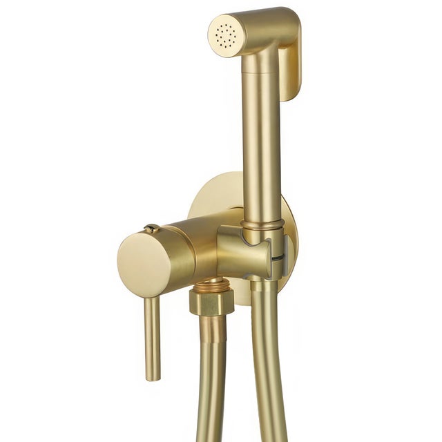 Valaz Robinet de bidet rond encastrable en or brossé - Série Guadiana