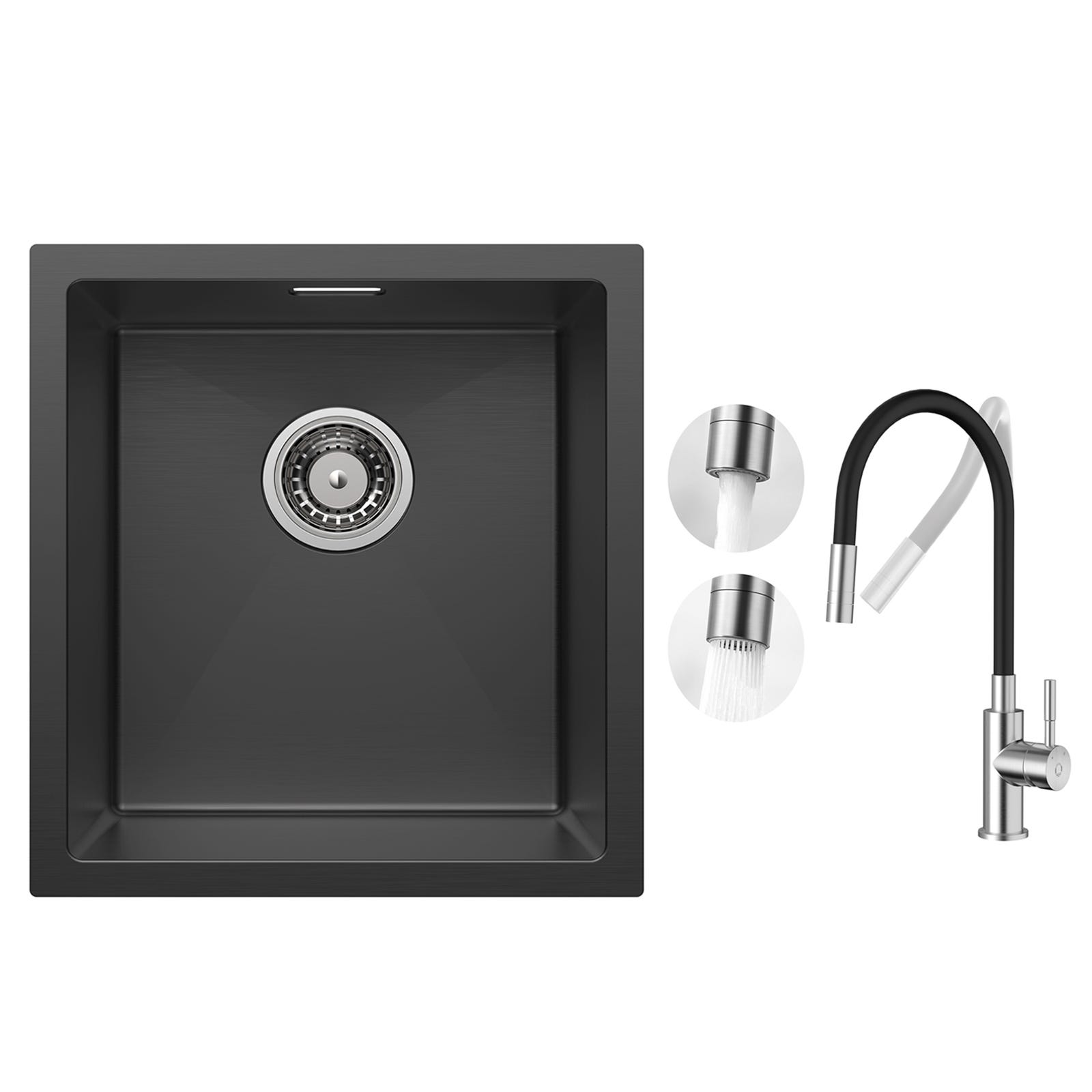 CECIPA MAX Fregadero de Seno de Acero Inoxidable Negro Bajo