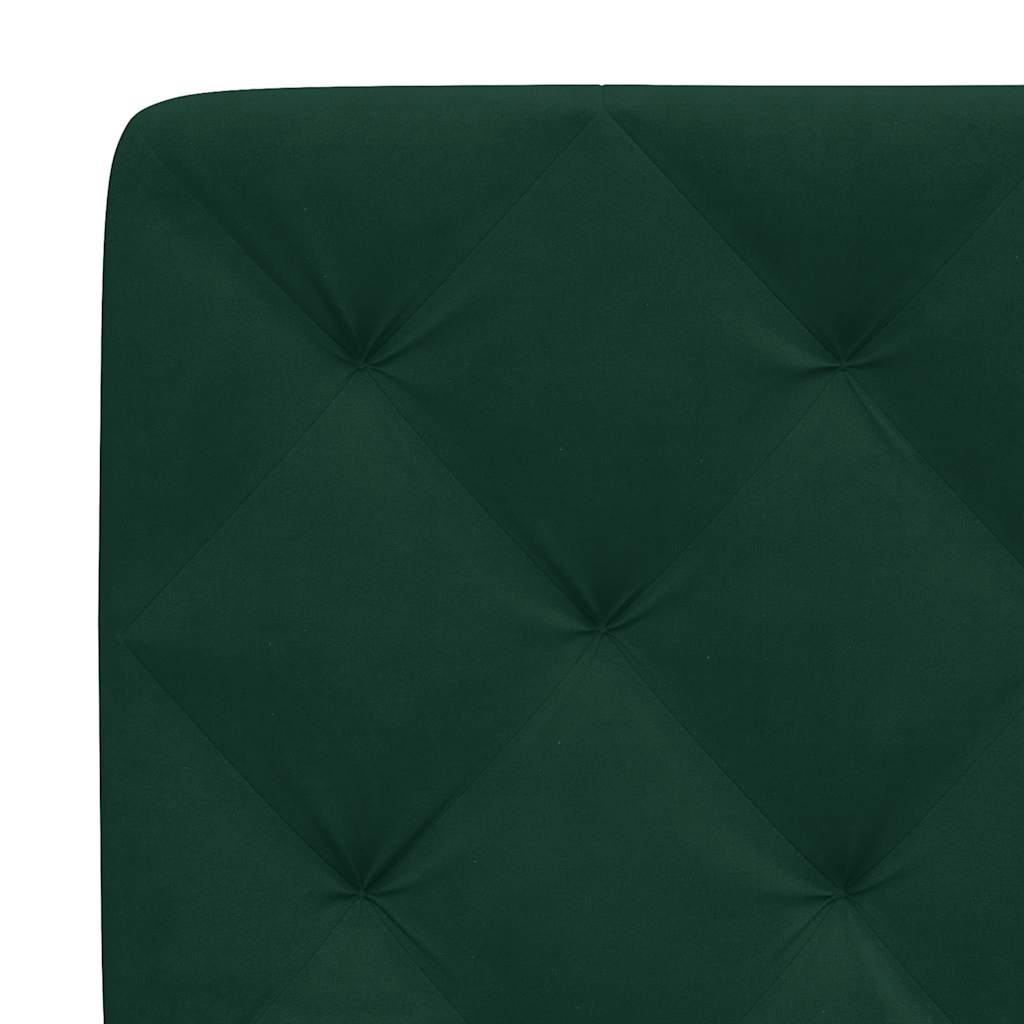 Cuscino Testiera Verde Scuro 90 cm in Velluto vidaXL - 8