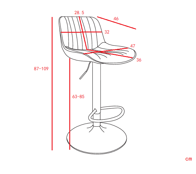 Lot de 4 Chaises Pivotantes | Tabourets de Bar - Design Ergonomique, Hauteur Réglable - Velours Marron - 3