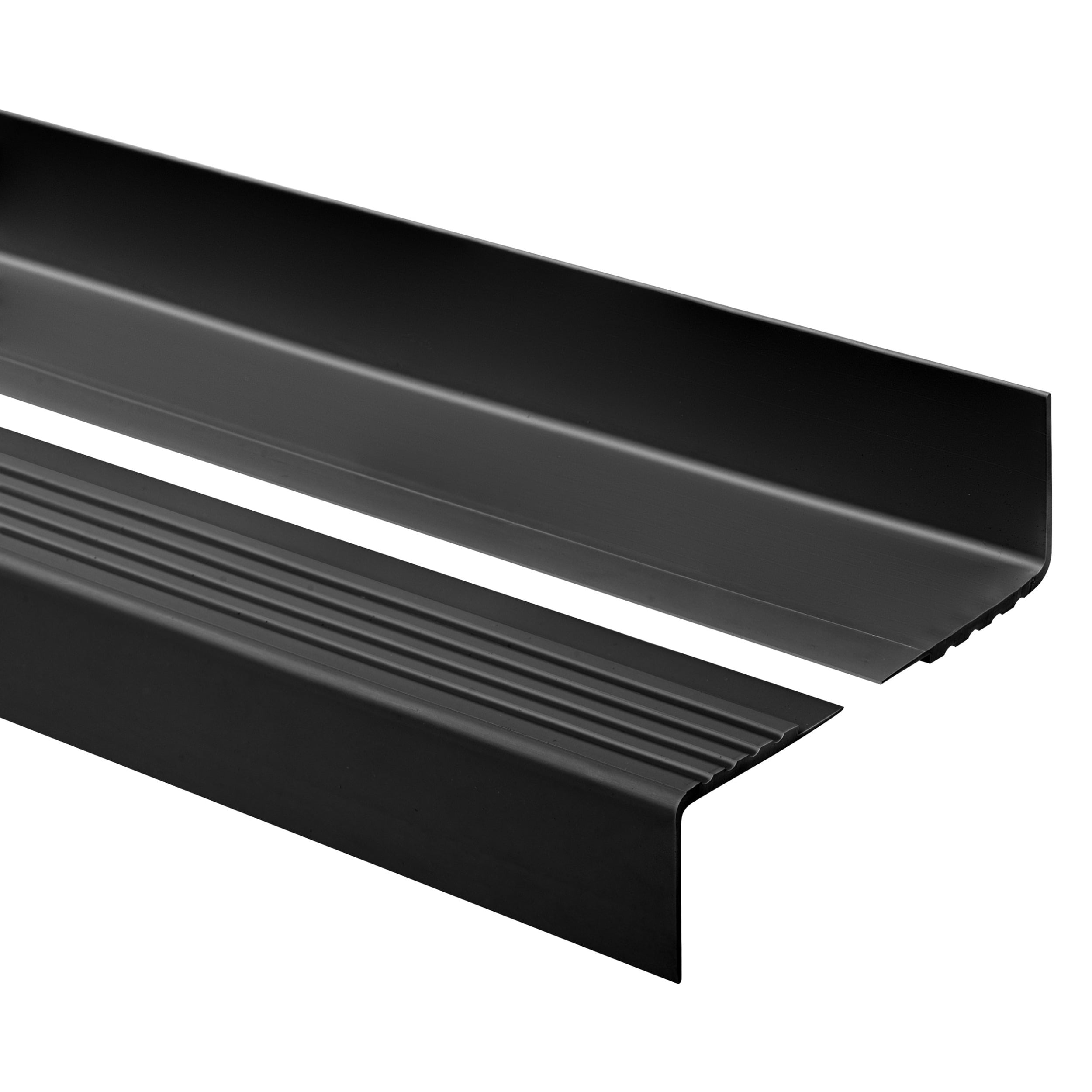 Profil schodowy 40x40 mm PVC na krawędzie stopni antypoślizgowy - 150 cm, czarny