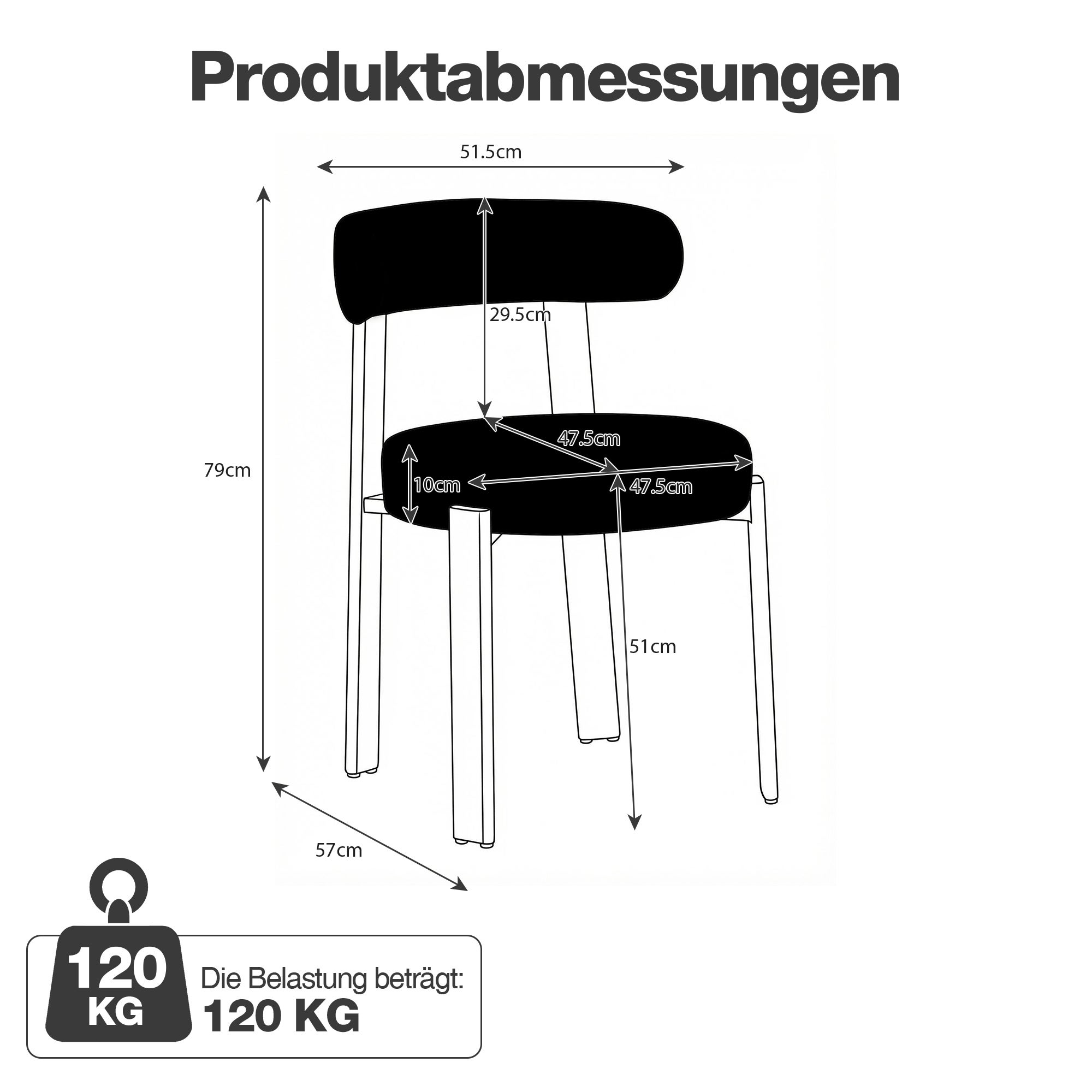 Lot de 2 chaises repas style médiéval moderne, tissu gris, accoudoirs ...