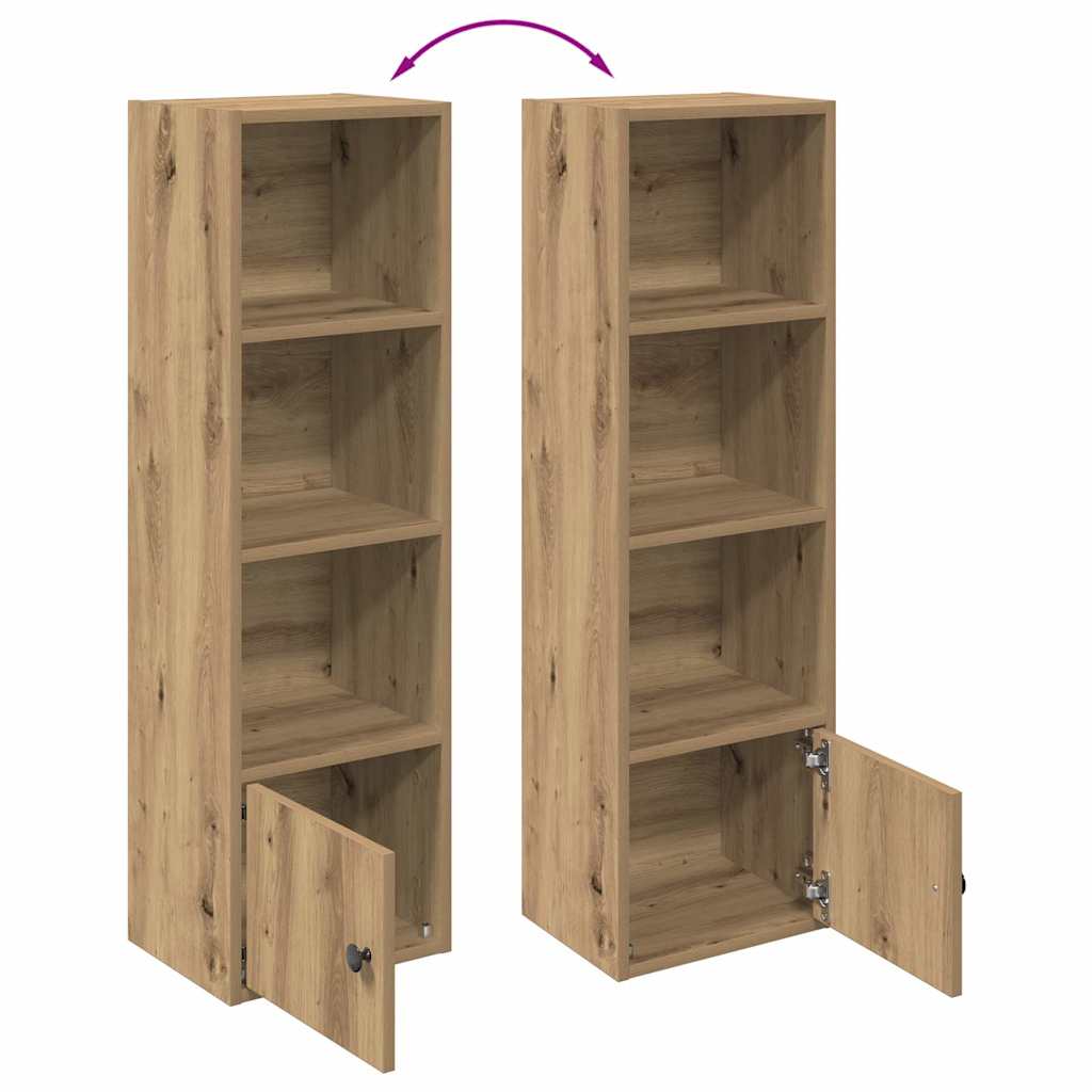 Bibliothèque pour Bureau en Bois Marron H. 102 x l. 31 x P. 24 cm - 8