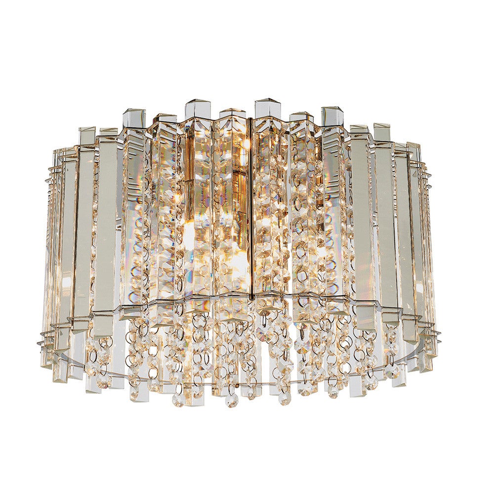 Lampa sufitowa szklane krople HANNA chromowana 4xG9x8W kryształ wym:22x36x36cm IP20 Endon