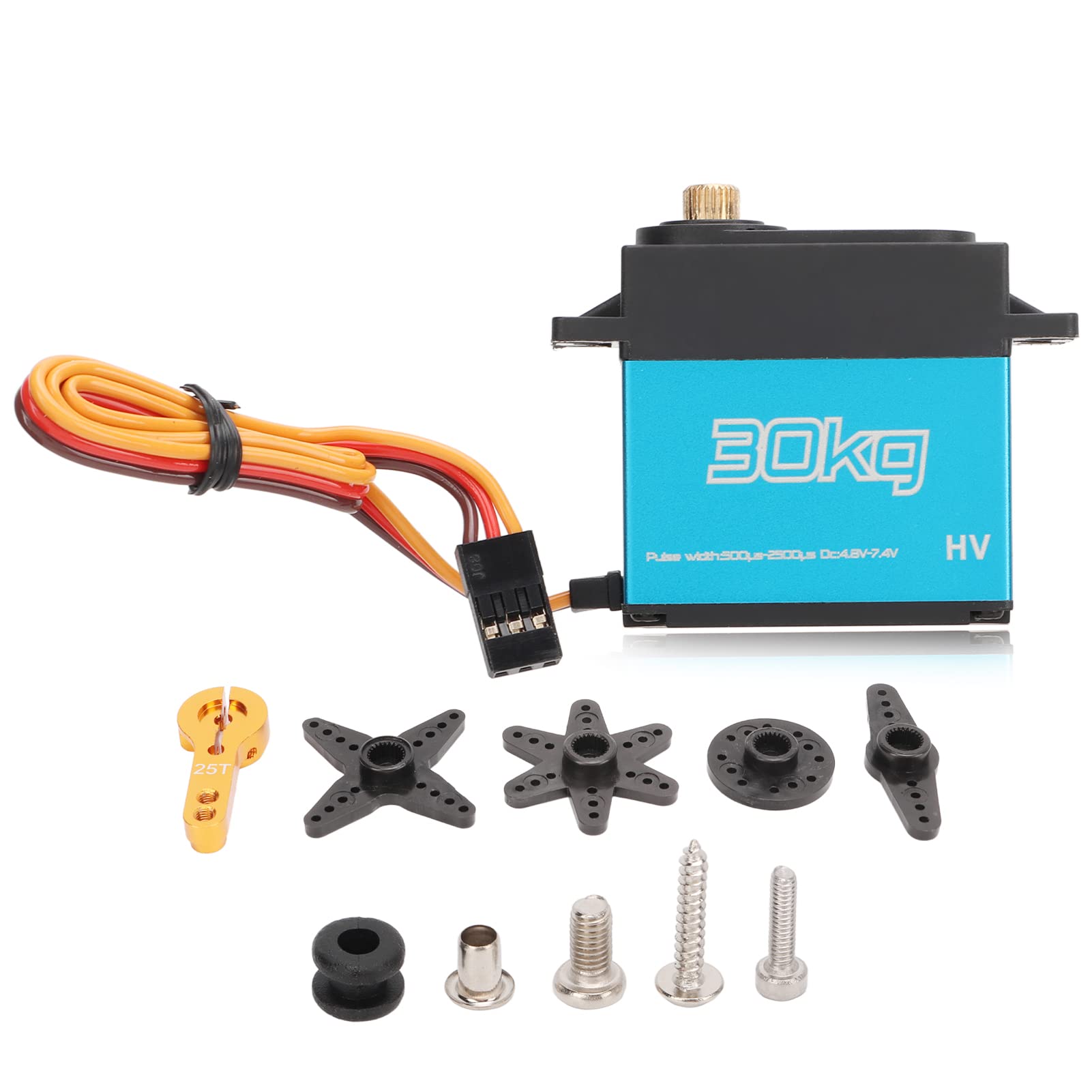 ANNIMOS Servomoteur Pro RC 30 kg haute vitesse/puissance en acier inoxydable étanche (270 degrés