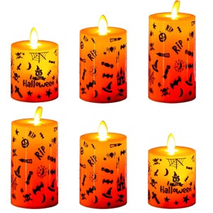 Candele LED Halloween A Forma Di Zucche – 2 Pezzi, Senza Fiamma, Alimentazione A Batteria | Decorazione Tavola, Interni, Atmosfera Spaventosa