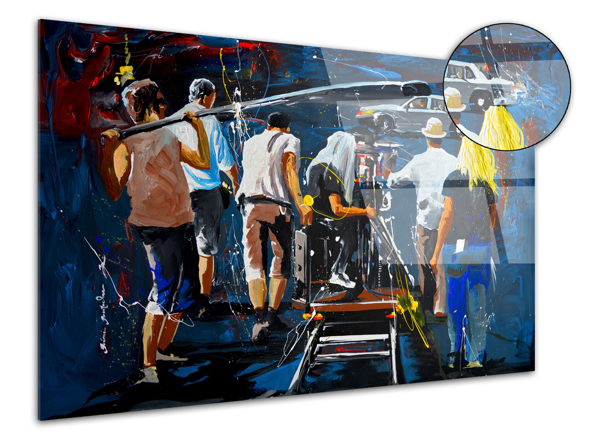 Reproduction peinture sur plexiglas Cinema Scene Leroy Merlin — free download