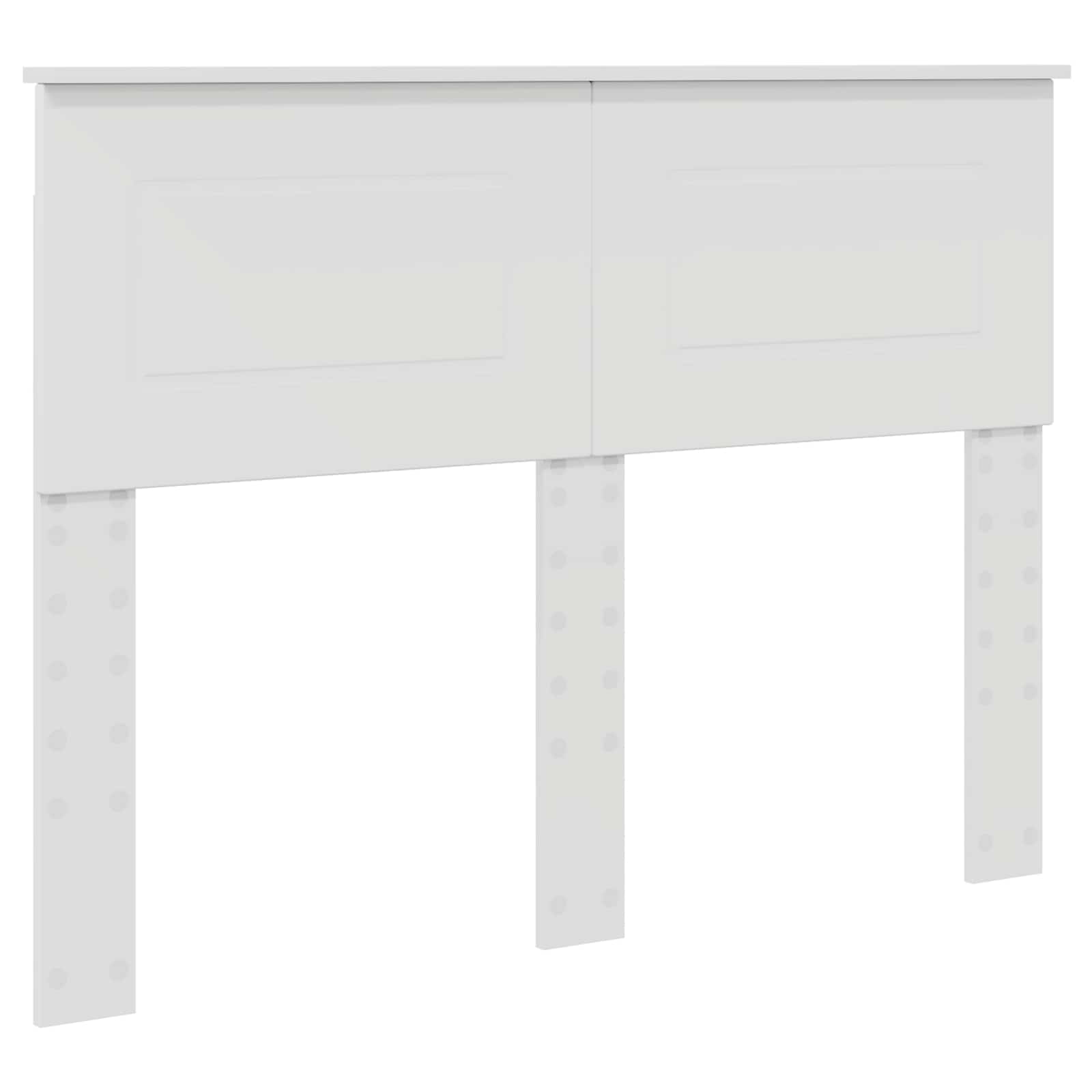 Cadre de lit blanc 120 x 190 cm panneau de bois - 6