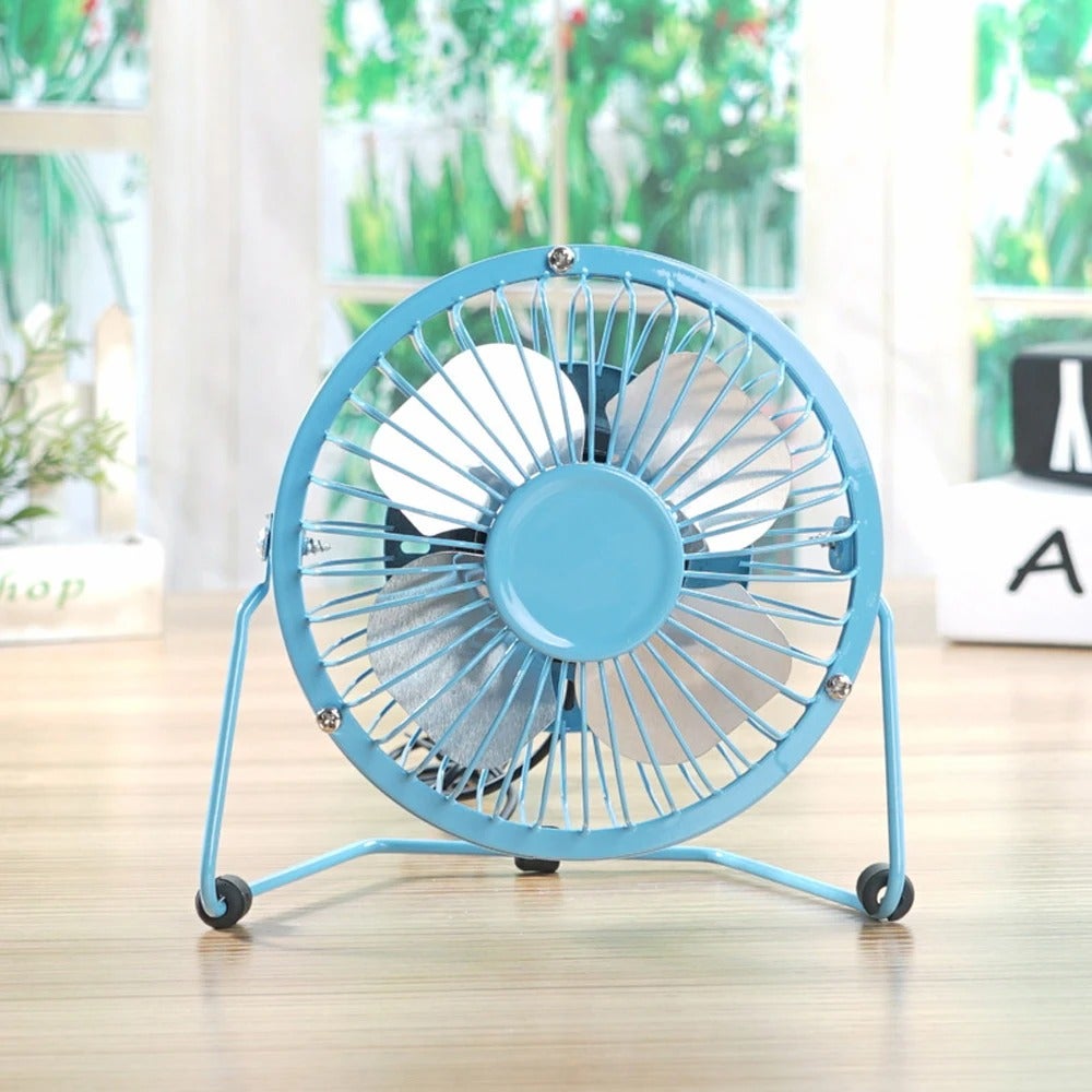 Fan d'artisanat de fer, mini ventilateur de bureau silencieux 360 ...