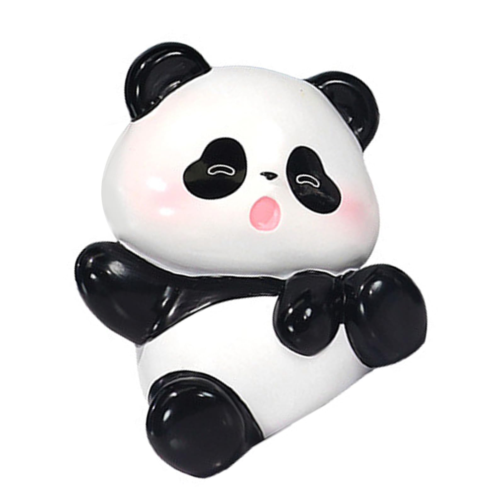 Urocza dekoracja samochodu panda, dekoracja wnętrza, biurko, żywiczna mini figurka pandy na stół samochodowy (rozciągająca się w leniwej pozie dla