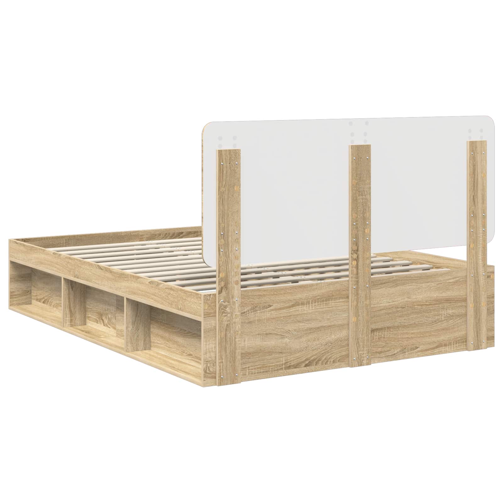 Cadre de lit 140 x 190 cm bois de pin massif - 9