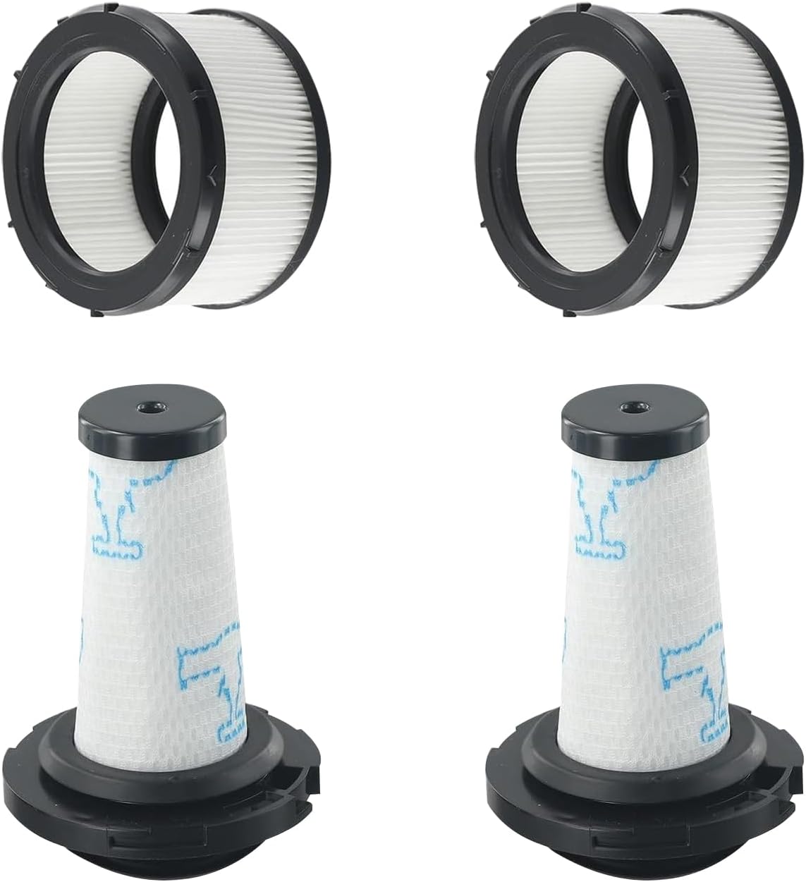 Filtry do Rowenta X-FORCE FLEX 9.60 i X-NANO ESSENTIAL RH20xx, 2 prefiltry + 2 filtry silnika, Filtry zamienne do ZR009007/908 RH98XX/99XX