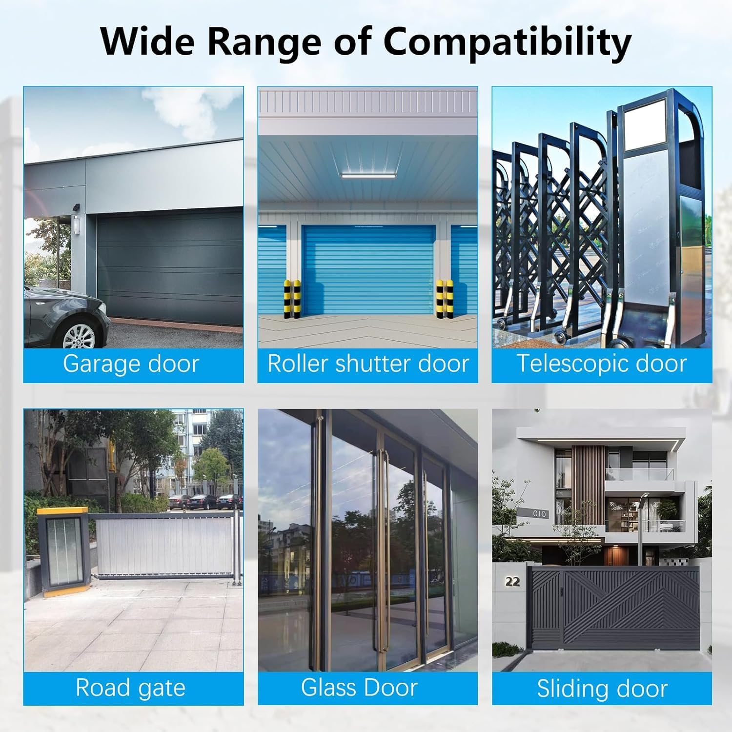 3pcs Telecommande Portail, 433,92 MHz Telecommande Porte de Garage pour C@ME, Télécommande Porte Garage Compatible avec 433,92MHz NA,EE,EV, 2 Canaux - 4