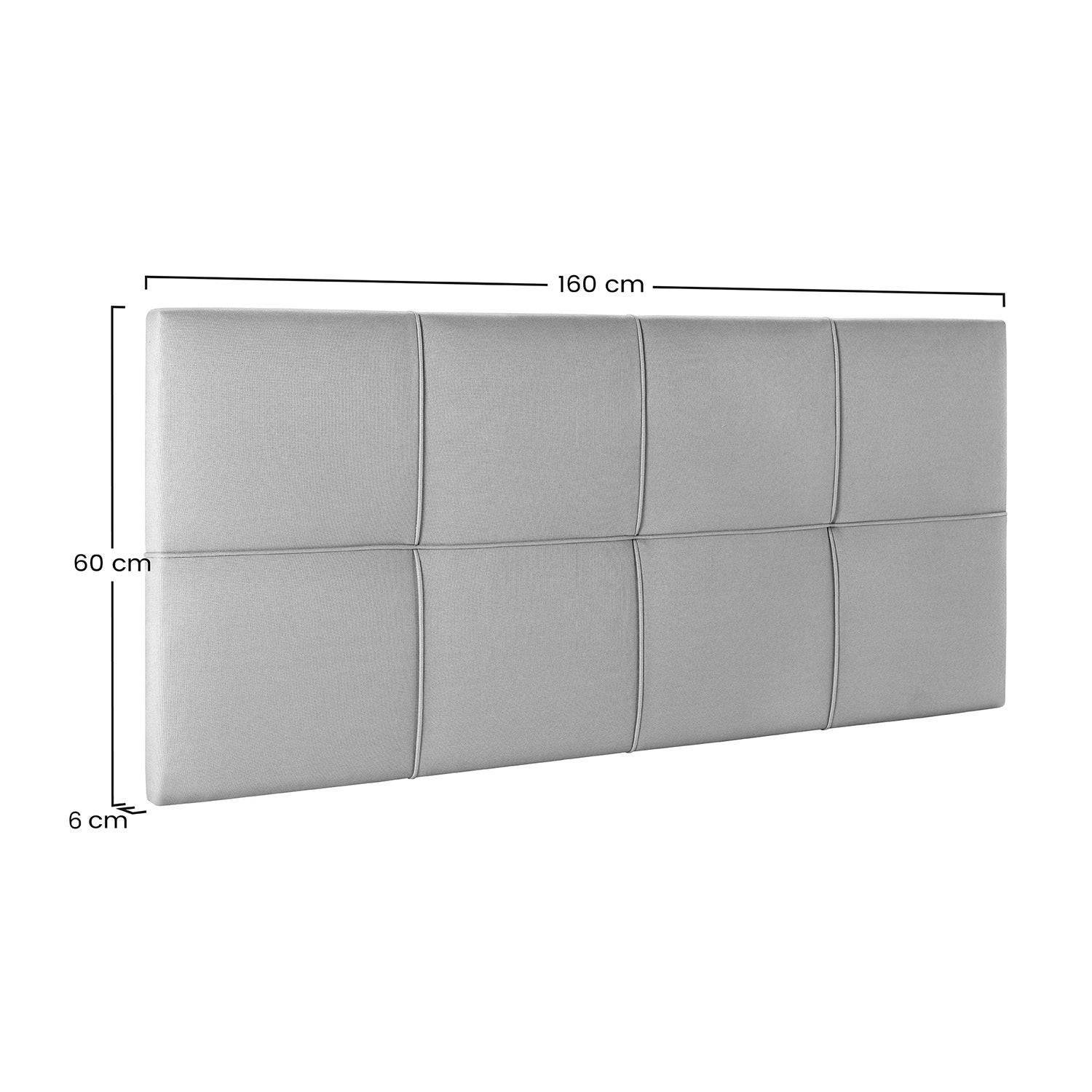 Cabecero tapizado Sicilia 160x60 cm color Beige - 6