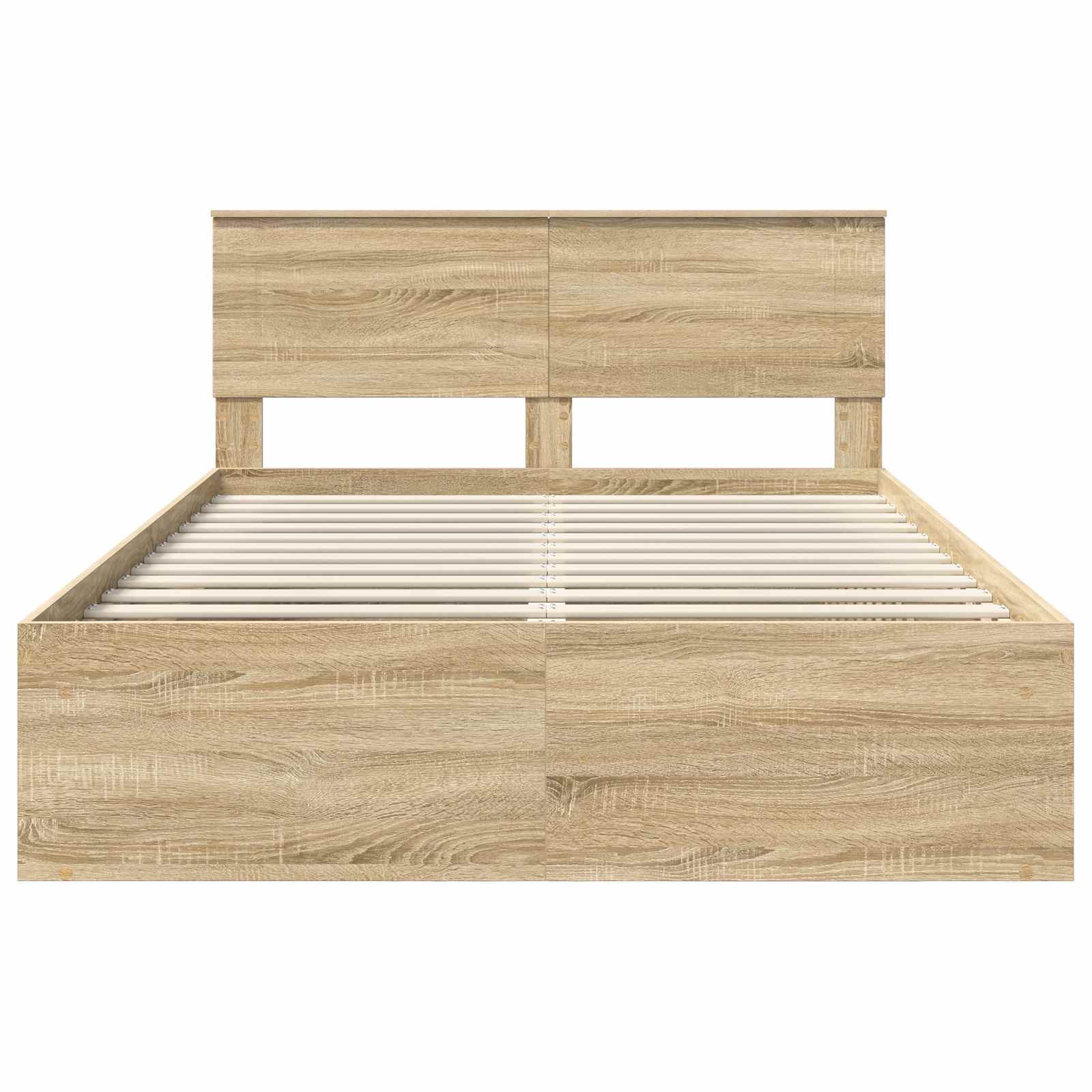 Cadre de lit 140 x 190 cm panneau de bois - 7