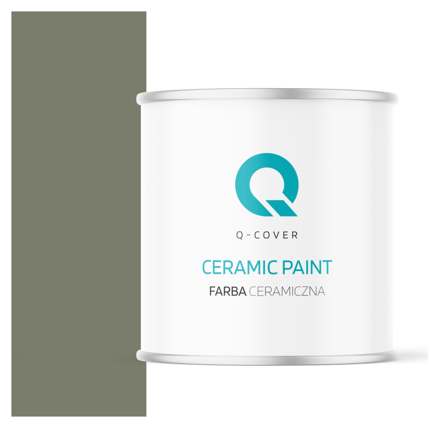 Farba Ceramiczna Do Ścian i Sufitów Q-Cover Khaki ciemny H1720 Głęboki Mat 2L